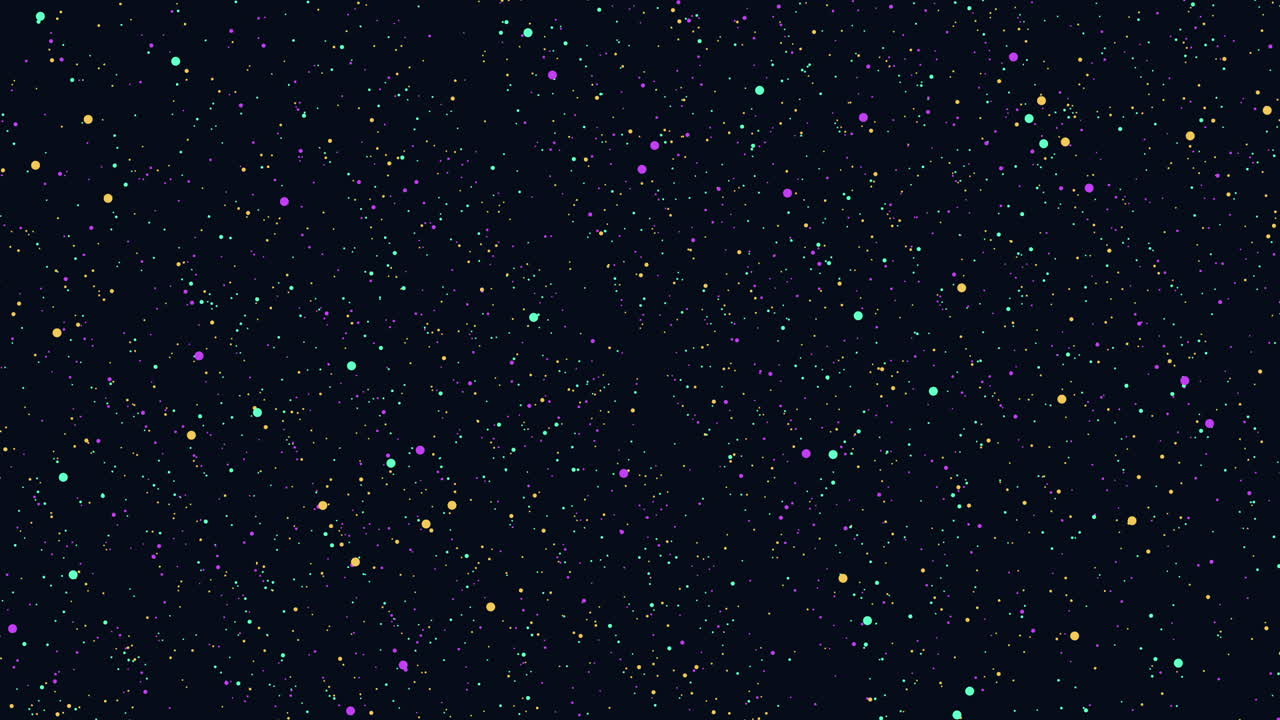 Colorful star field with neon led in dark galaxy