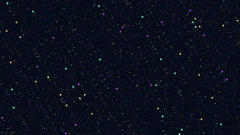 colorful star field with neon led in dark galaxy