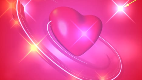 red colour heart vfx background