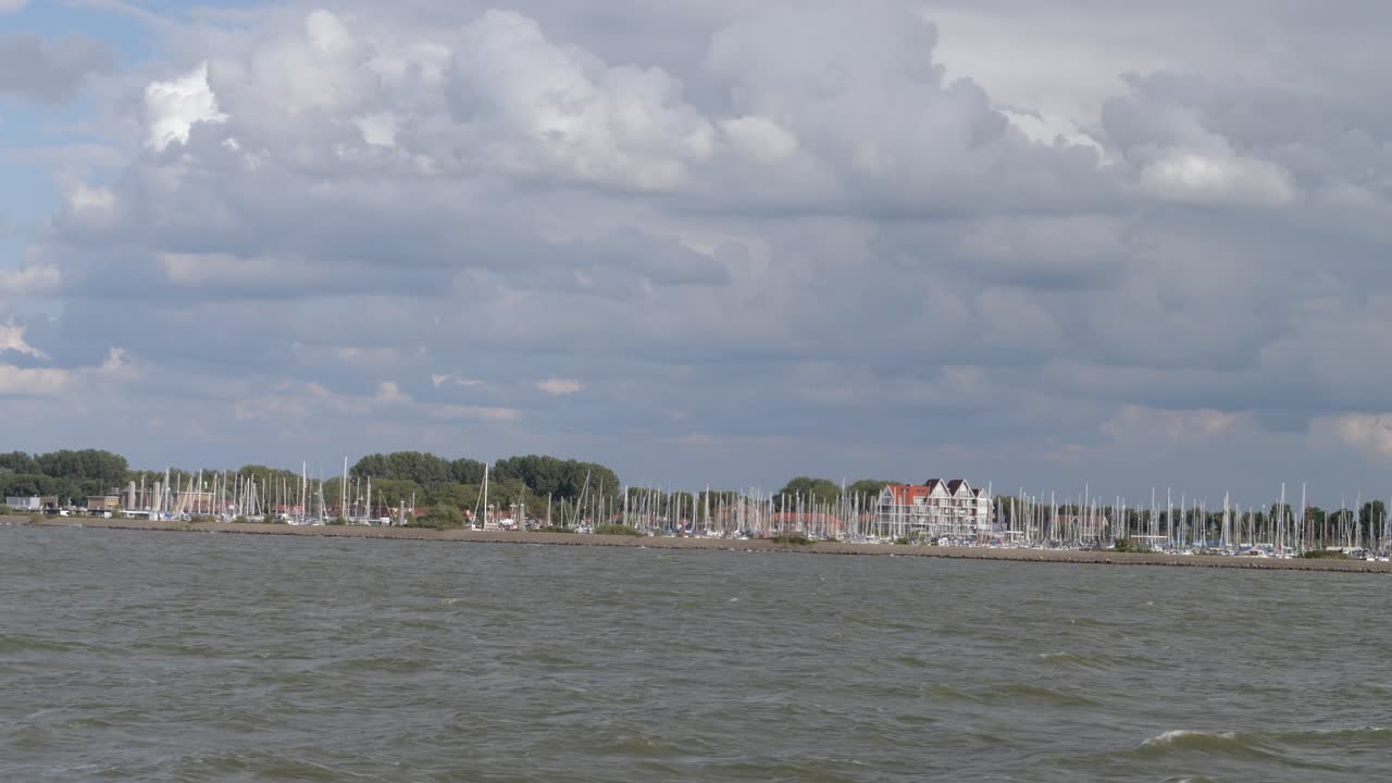 Sailboats at Marina on a Cloudy Day