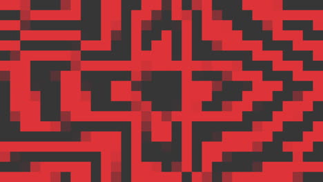 píxeles rojos en un patrón de 8 bits sobre degradado negro