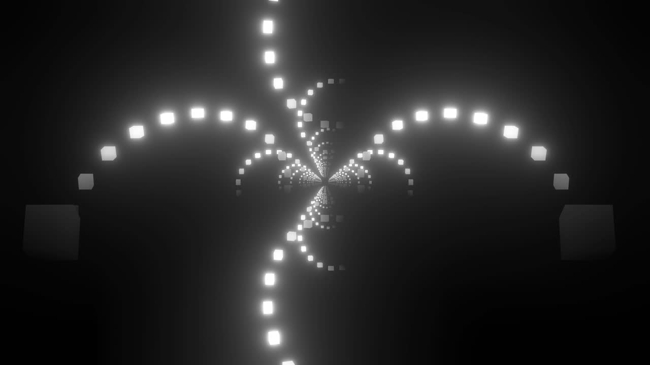 Abstract Glowing Tunnel Pattern