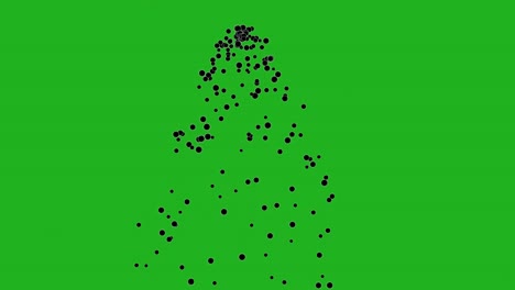 falling black particles green screen motion graphics
