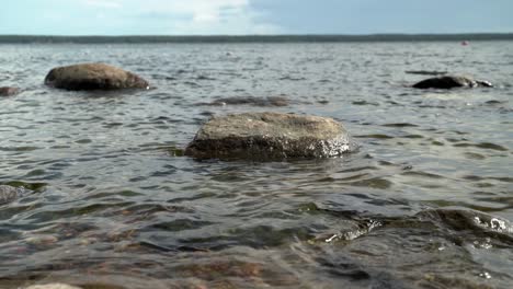 rocks in shallows of käsmu bay, baltic sea, estonia