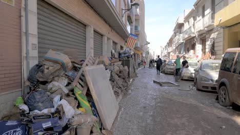 aftermath of devastating flood in spanish city