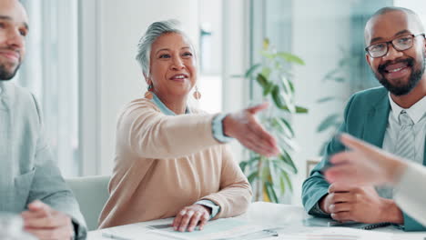 business people shaking hands in a meeting