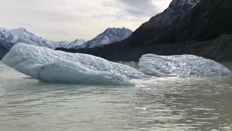 ice berg is tasman glacier  lake