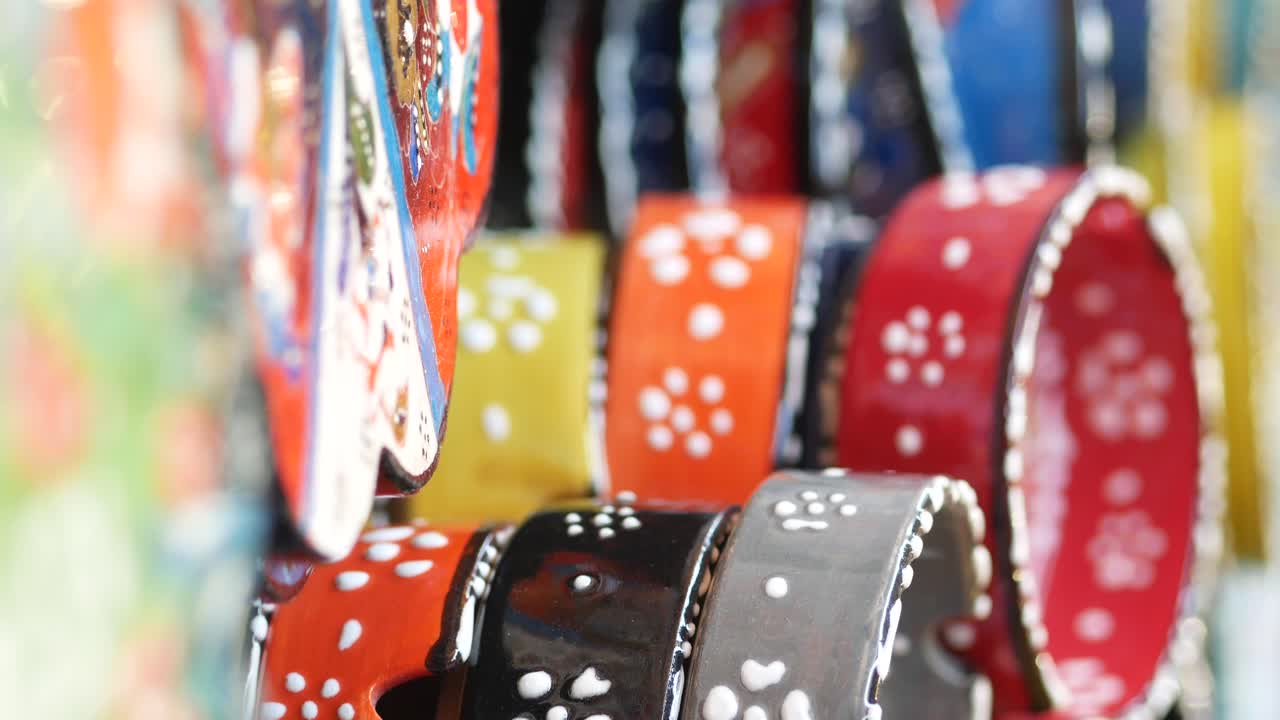 Colorful Ceramic Bracelets Display