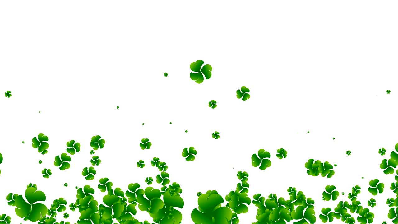 セント・パトリック・デー クローバー・フライング シームレス・ループ