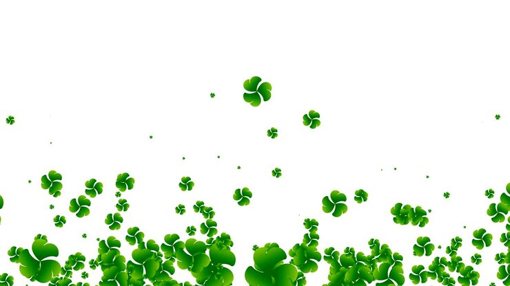St. Patrick's Day, Clover flying, seamless looped