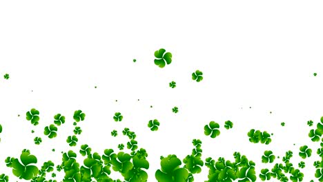 st. patrick's day, clover flying, seamless looped