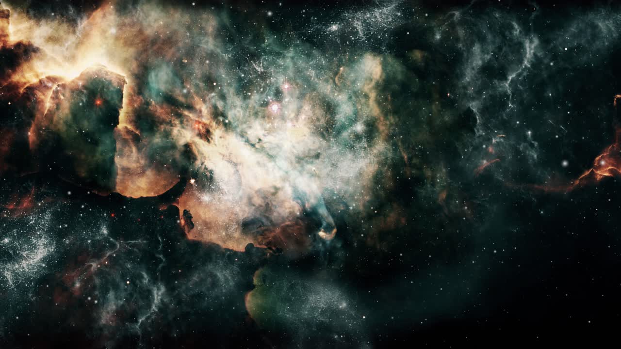 4K nebulaskyer svævende i universet.