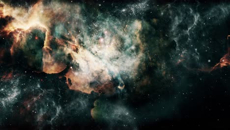 4k nebula clouds floating in the universe