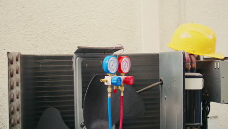 close up of freon measurement device