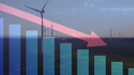 animation of data processing over wind turbines