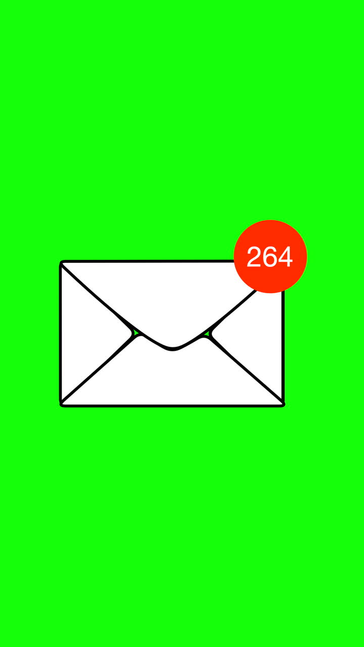 Icona di busta bianca con messaggio e-mail con avvisi di notifica rossa nella posta in arrivo