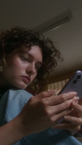 young woman using smartphone