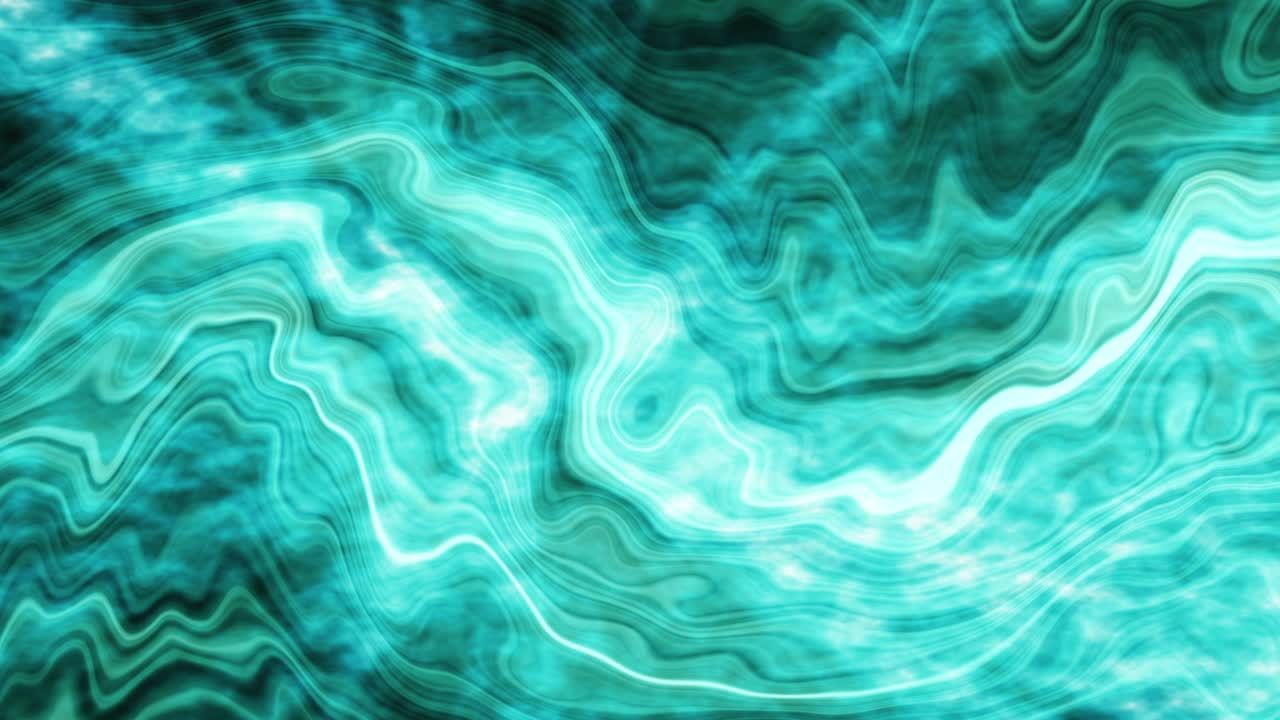 diseño gráfico de movimiento dinámico abstracto turquesa y verde. bucle sin costuras. animado 4k futurista intro hipnótico gradiente de movimiento digitalmente concepto bucle de fondo.