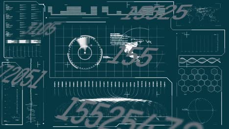 animation of statistics and financial data processing