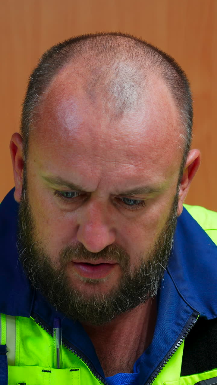 Man in High-Visibility Clothing