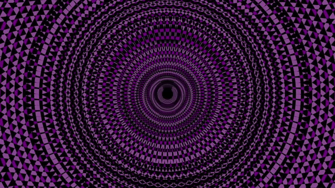 Gráfico em movimento com padrão geométrico roxo
