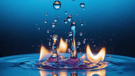 dynamic water droplets and flames