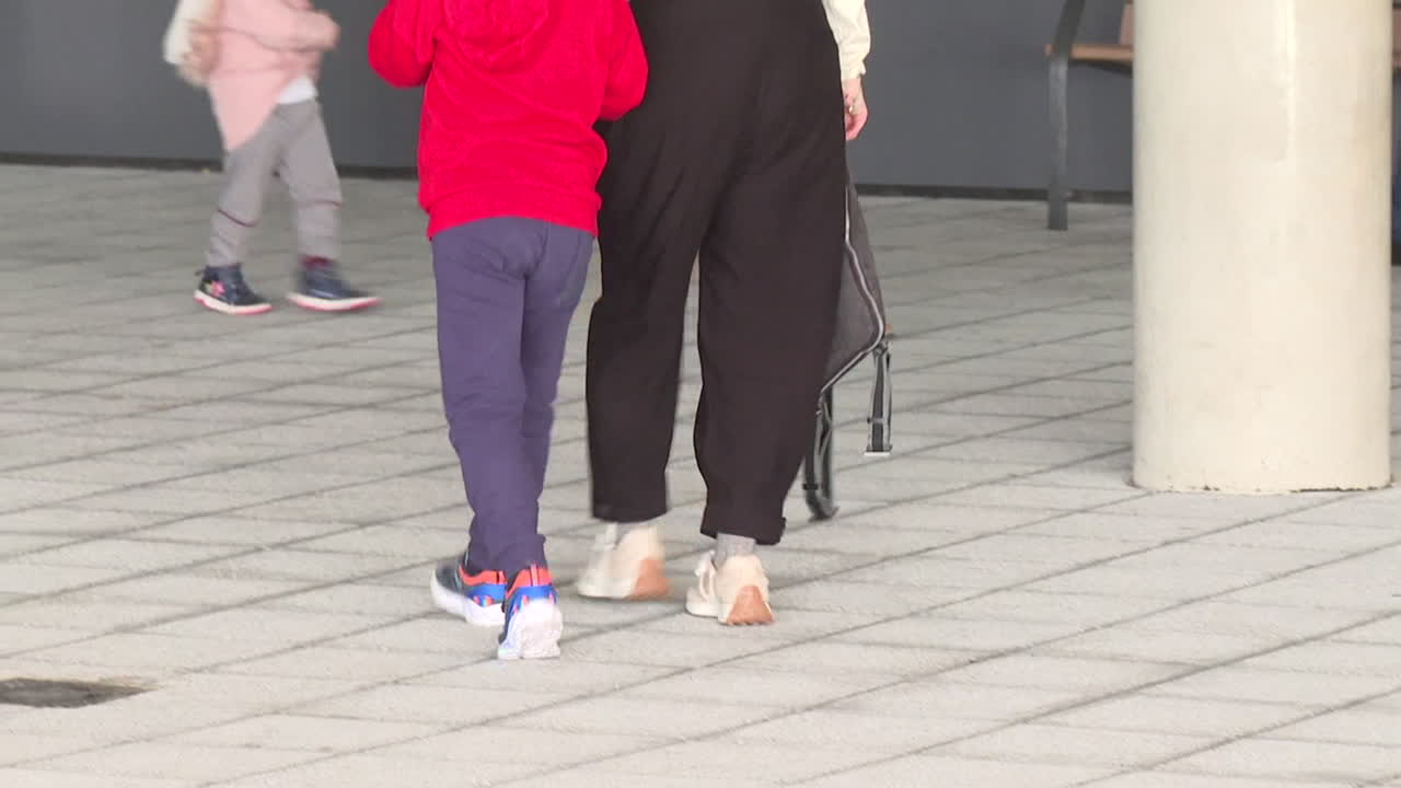 People walking outdoors