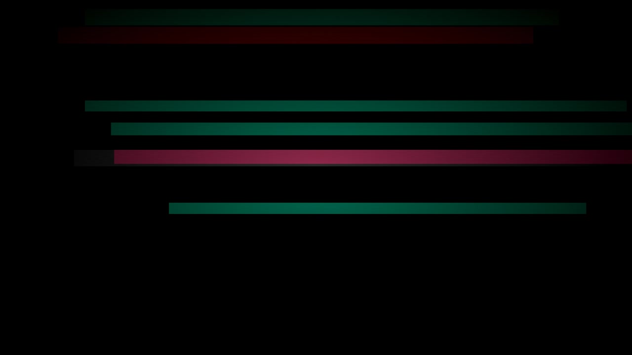 Gráficos en movimiento abstractos con líneas horizontales y efectos de fallo