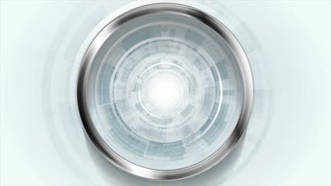 blue hud gears hi-tech and science motion background with metallic circle