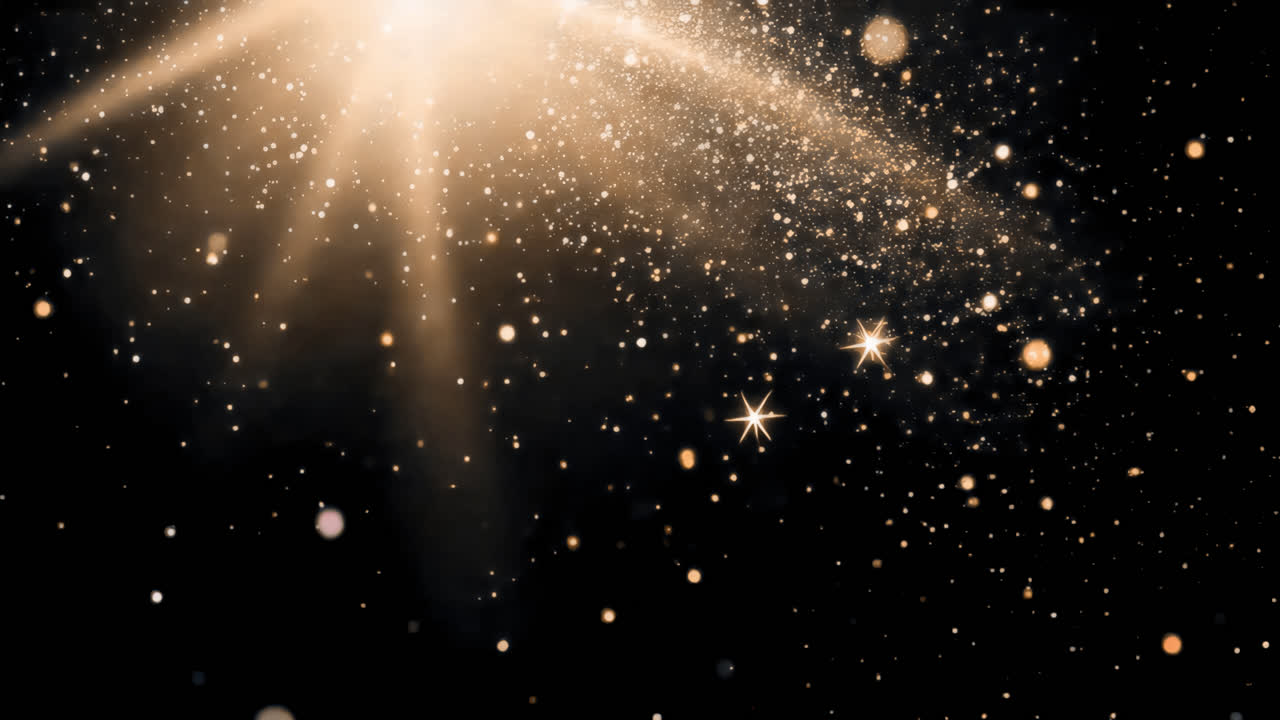 Overlay animato oro e stelle, video 4K trasparente, canale alpha, ProRes 4444