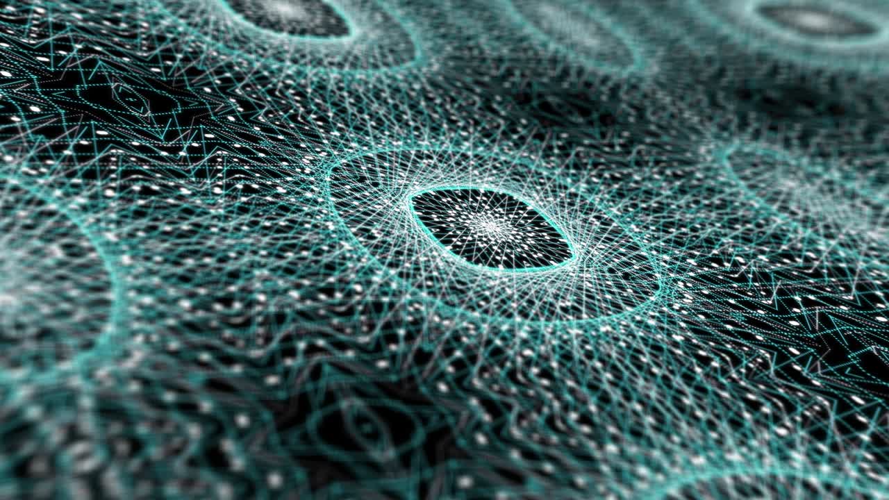 gráficos de movimiento abstractos de bucle sin costuras de fractal de mandala digital. cuadrícula de líneas florales multicolores en concepto de animación 4k. fondo caleidoscópico para yoga, meditación, fitness, clubes, etc.