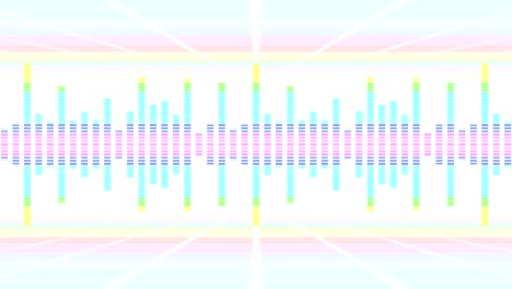 colorful sound waves for party. disco background. abstract colorful wave pattern. loop animation of music equalizer.