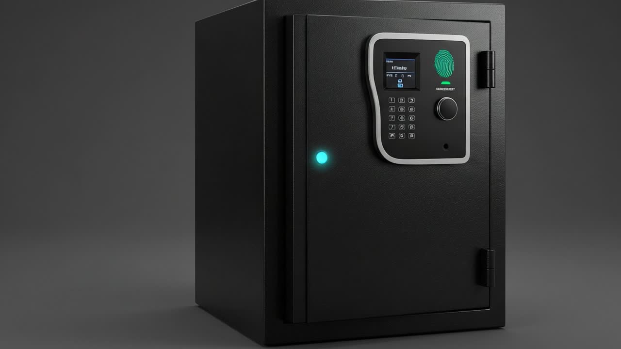 A Cutting-Edge Electronic Safe Featuring Advanced Security Features and Biometric Access, Ideal for Safeguarding Valuables in Any Environment