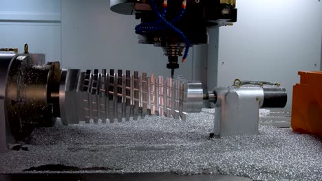 máquina de fresado cnc para el trabajo de metales.