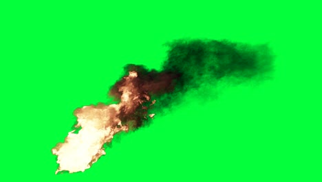 fire and smoke effects on green screen