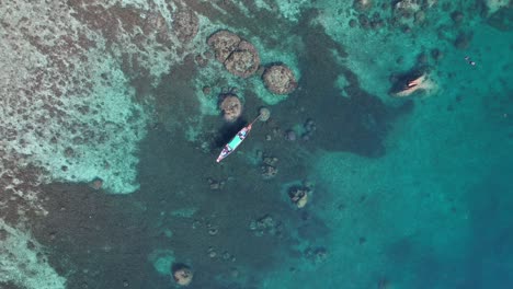 4k aerial drone boat and ocean in ko tao thailand beach tropical paradise