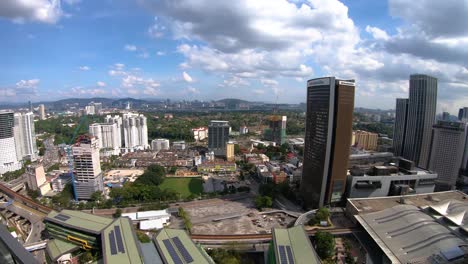 Drone-shots-of-Kuala-Lumpur-city-traffic-and-streets,-Malaysia,-UHD-4