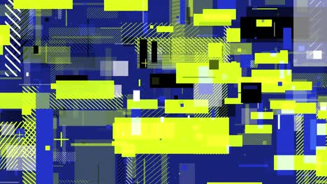 objetos planos azules y amarillos abstract.flow [loop]