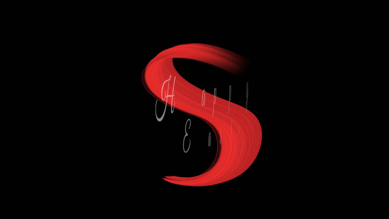 s rojo en blanco feliz pascua sobre fondo negro