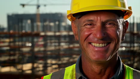 retrato de un trabajador de la construcción
