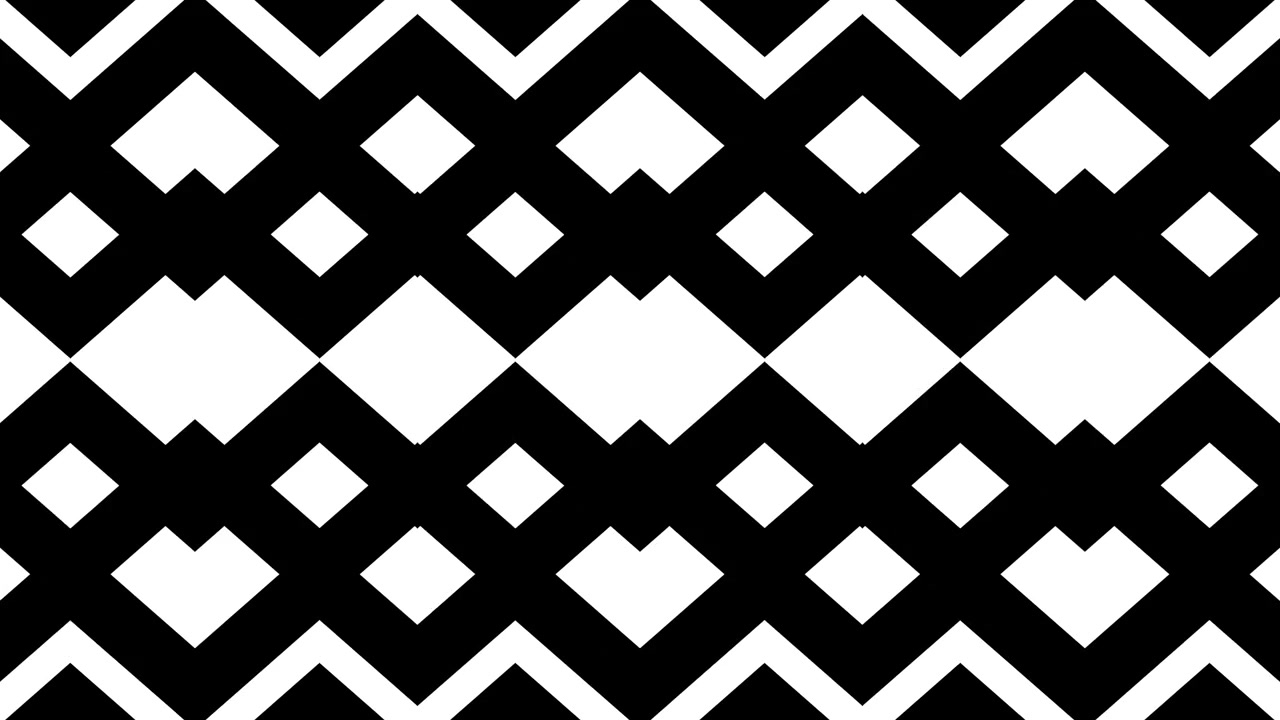 Abstract Black and White Geometric Pattern Animation with Morphing Shapes