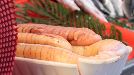 fresh fish roe display