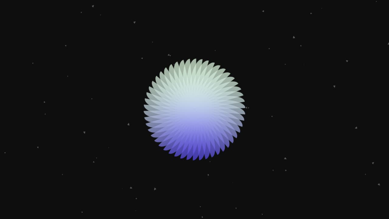 círculo blanco y azul en el espacio