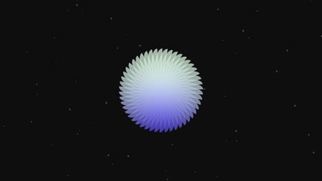 círculo blanco y azul en el espacio