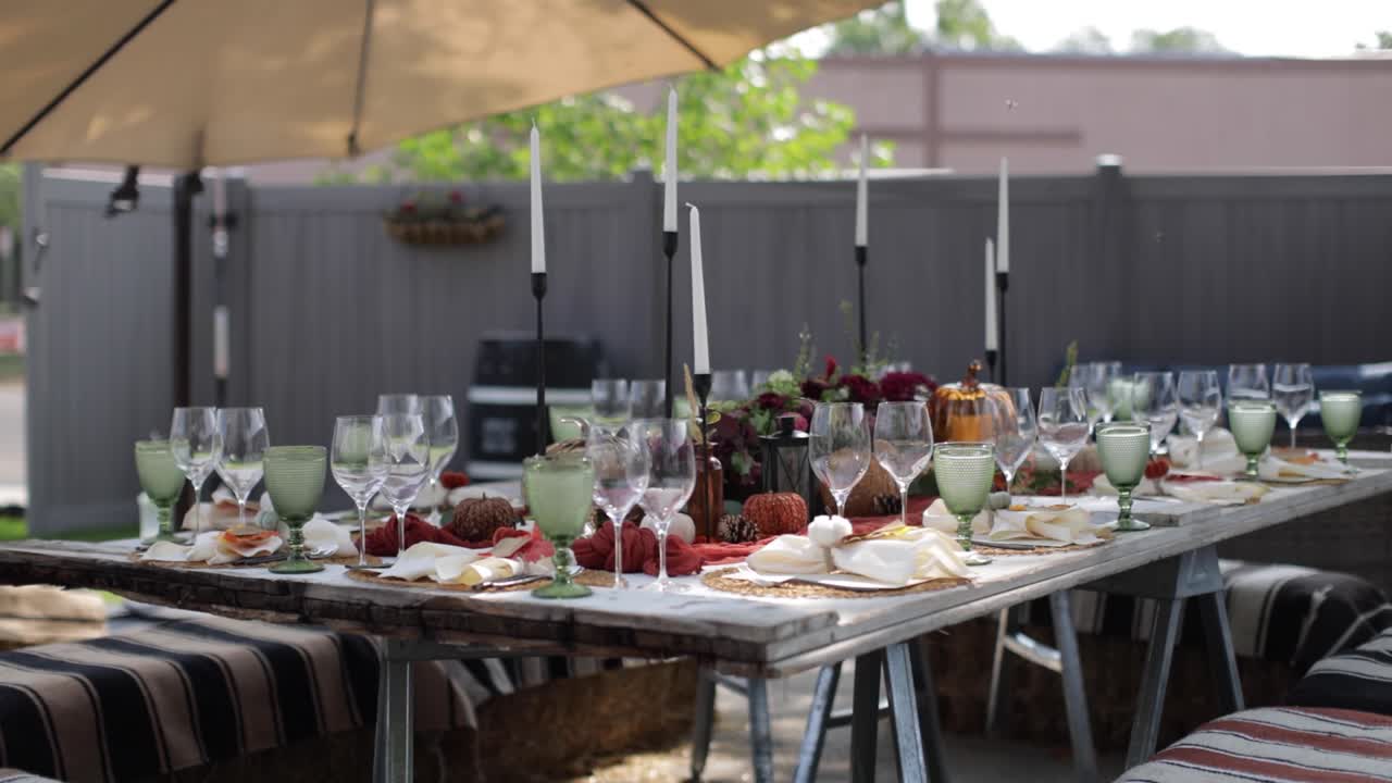 Outdoor Festive Table Setting