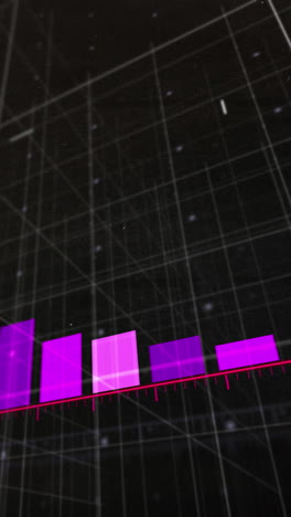 animación del procesamiento de datos financieros sobre un fondo negro