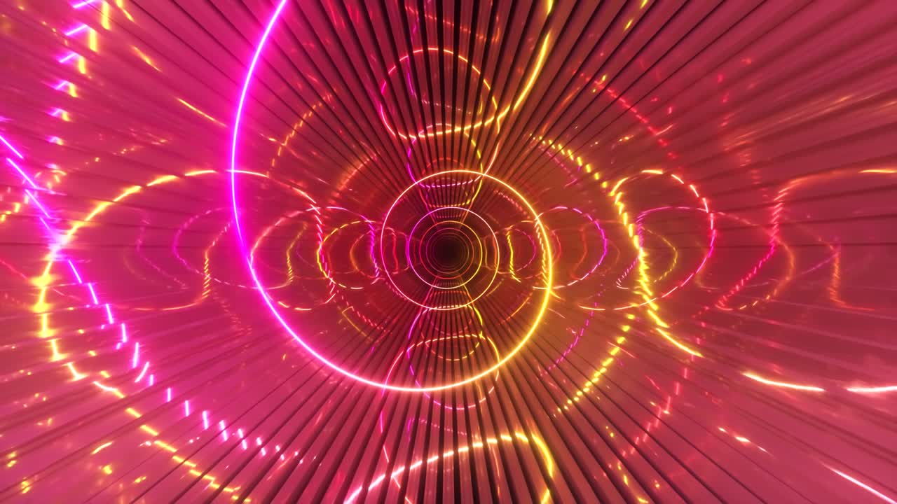 tunnel a spirale al neon