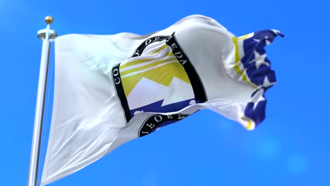 bandera de alameda, condado del estado de california, en los estados unidos - bucle
