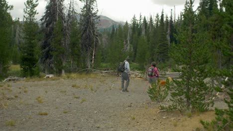 two friends hiking together