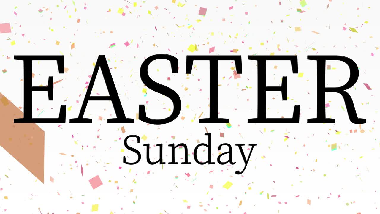 evento del domingo de pascua texto animación gráficos en movimiento